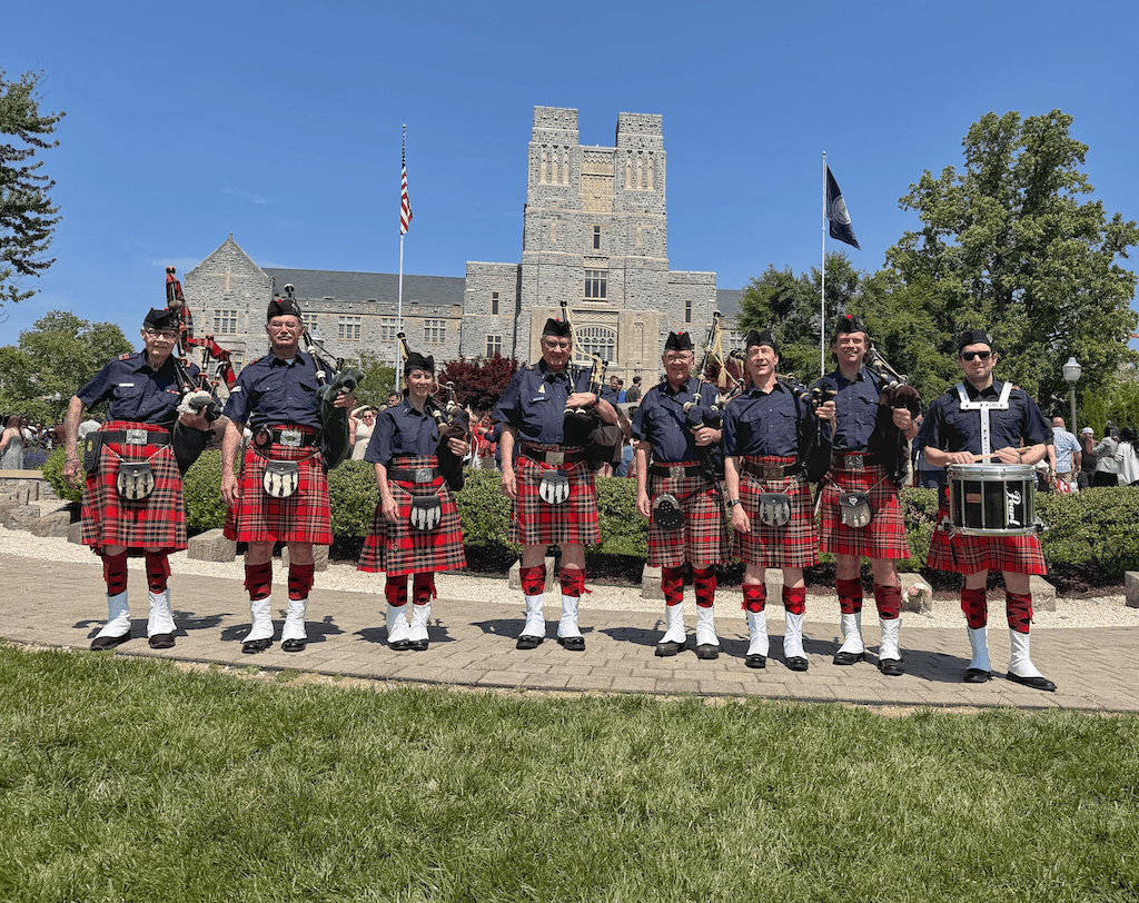 Virginia Highlands Pipes and Drums at Virginia Tech